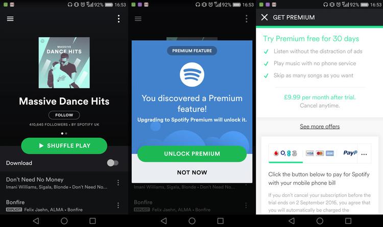 Does spotify use phone data